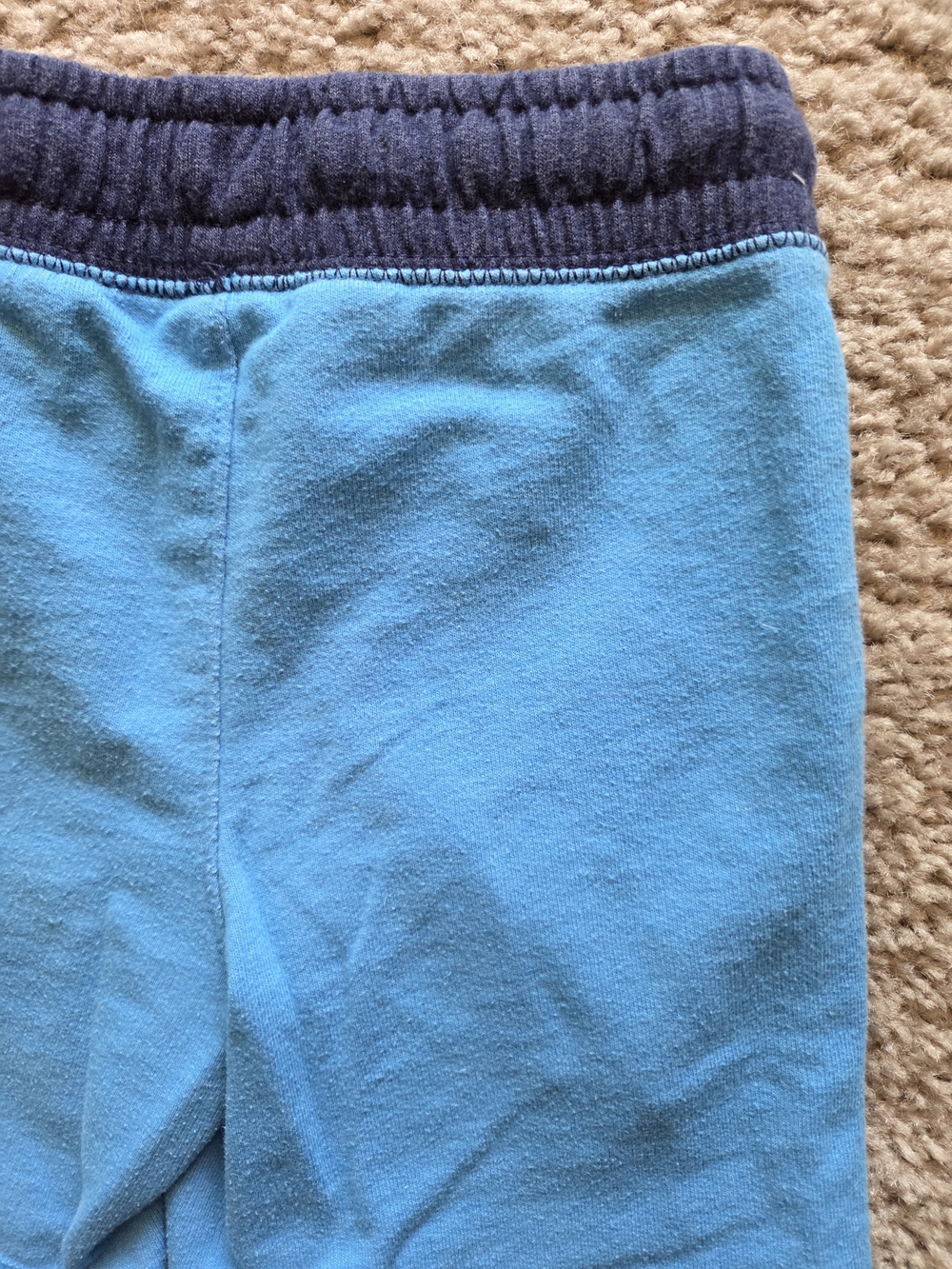 Cat & Jack Boys Blue Shorts with Navy Waistband and Yellow Drawstring Size 4T - Picture 9 of 11